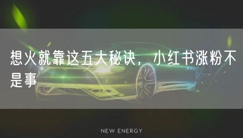 想火就靠这五大秘诀，小红书涨粉不是事