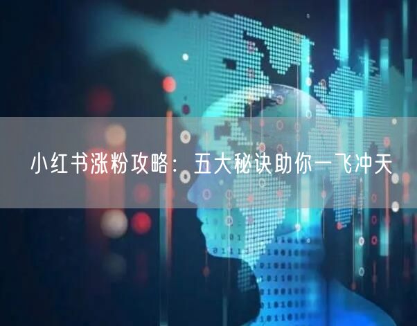 小红书涨粉攻略：五大秘诀助你一飞冲天